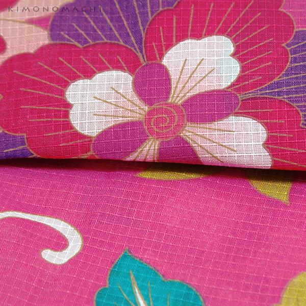 浴衣 セット レディース 大人 浴衣2点セット「浴衣:ピンク唐草+半幅帯
