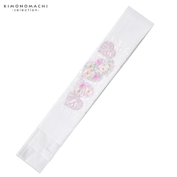 衿秀 き楽っく 専用替え衿「白 花入り葵唐草 12-0500」長襦袢用替え衿 半襦袢用替え衿 きらっく 広衿 洗える ファスナー式※襦袢 袖別売（メール便可)＜H＞ | ブランド登録なし | 02