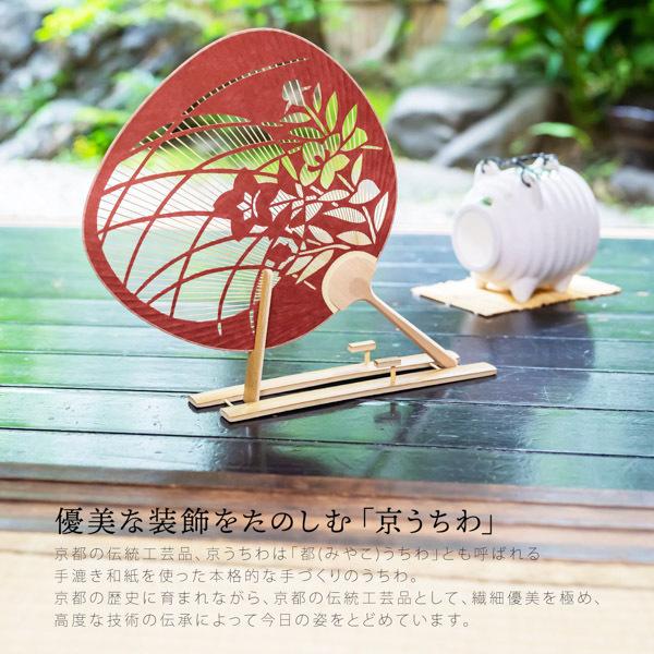 うちわ 京団扇 「大型両面透かし万葉」 京うちわ 団扇 日本製 誕生日