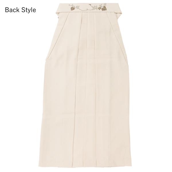 袴 単品 「オフホワイト 葡萄」 卒業式 レディース 行燈袴 S・M・L・LL