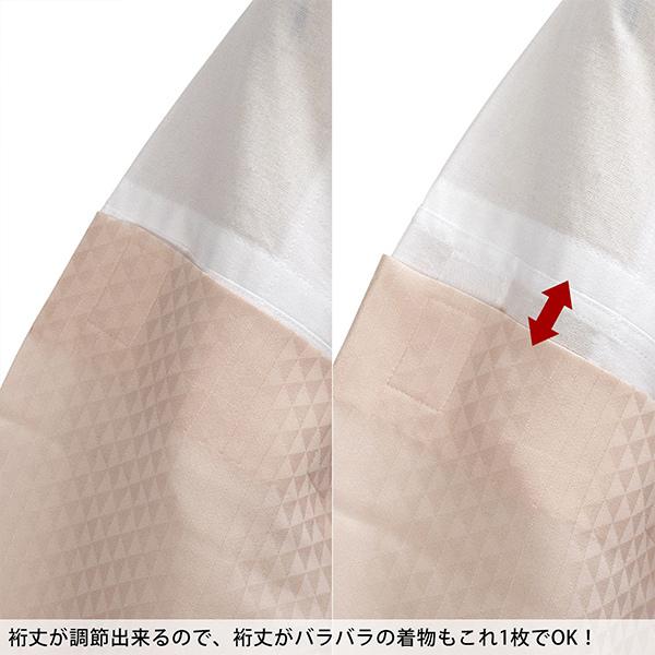 半襦袢 白 洗える半襦袢 ファスナー式 替え衿付き 襦袢 S/M/L き楽っく きらっく うそつき襦袢 ※替え袖は別売です※ カジュアル 礼装に（メール便不可)＜H＞ | ブランド登録なし | 07