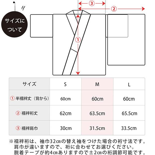 半襦袢 白 洗える半襦袢 ファスナー式 替え衿付き 替え袖付き 襦袢 S/M/L き楽っく きらっく うそつき襦袢 カジュアルにも礼装にも (メール便不可) | ブランド登録なし | 15