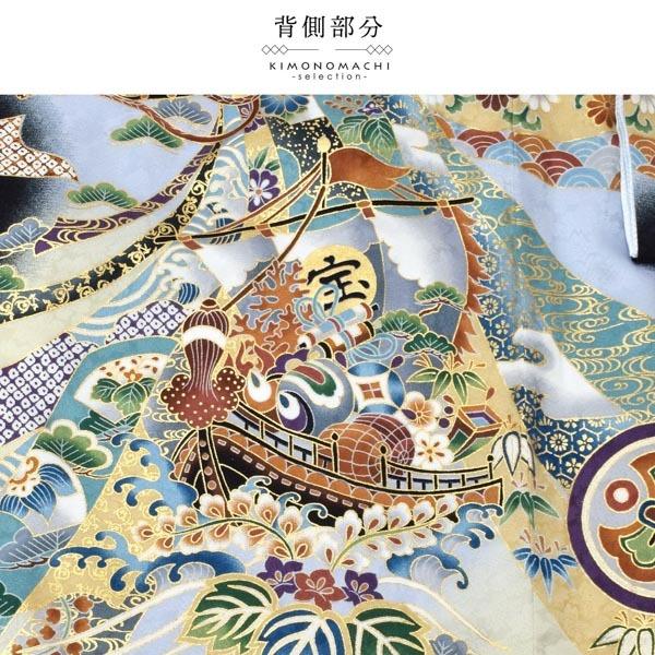 子供着物　男の子　祝い着　熨斗目　鷹　宝船　荒波　美品 子供着物 男の子 祝い着 熨斗目 鷹 宝船 荒波 美品 品多く