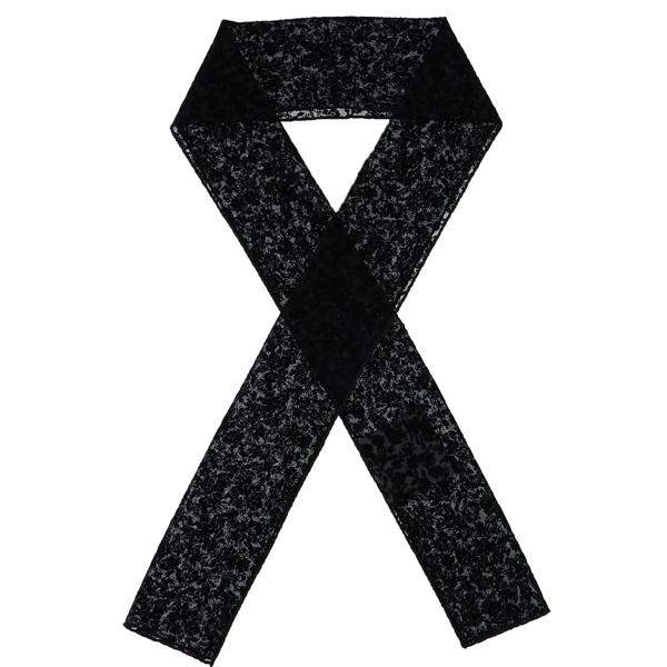 半衿 フロッキー 小花柄 「黒×黒・生成り×ベージュ・赤×ベージュ」 洒落半衿 半襟 洒落小物 成人式の振袖、卒業式の袴に 日本製 (メール便対応可) | ブランド登録なし | 02