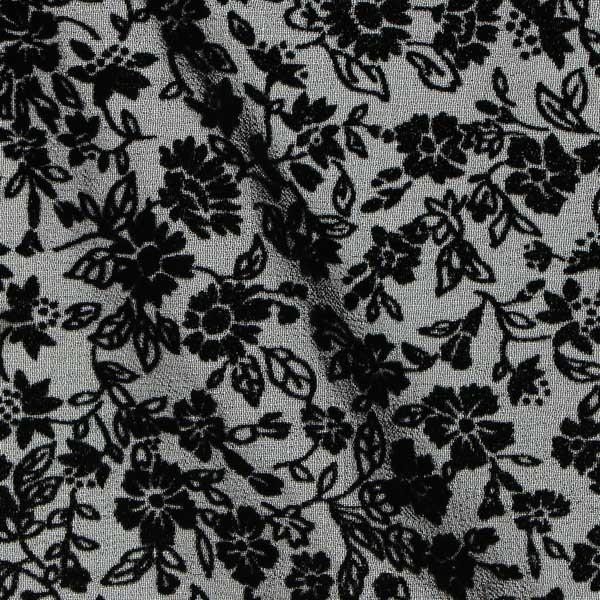 半衿 フロッキー 小花柄 「黒×黒・生成り×ベージュ・赤×ベージュ」 洒落半衿 半襟 洒落小物 成人式の振袖、卒業式の袴に 日本製 (メール便対応可) | ブランド登録なし | 04