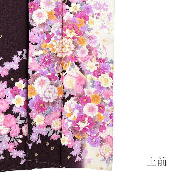 (新古品)お仕立て上がり 振袖単品 「アイボリー×マルーン　桜、牡丹の花束」 振り袖 着物 レディース 成人式 結婚式 結納 パーティー 晴れ着 (メール便不可)の画像