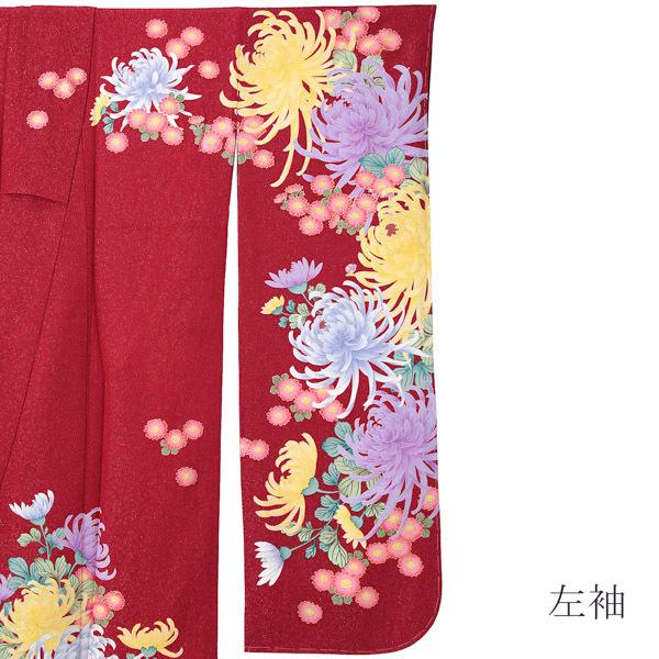 (新古品)お仕立て上がり 振袖単品 「赤地　菊尽くし」 振り袖 着物 レディース 成人式 結婚式 結納 パーティー 晴れ着 (メール便不可)の画像