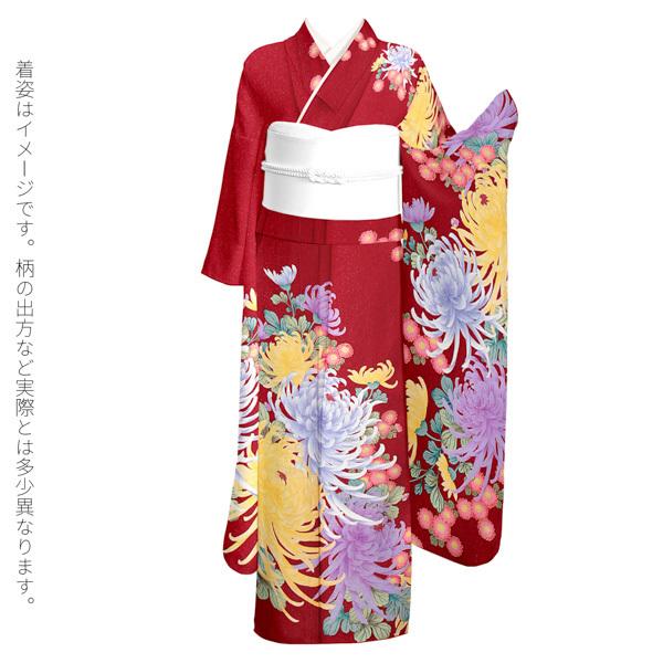 (新古品)お仕立て上がり 振袖単品 「赤地　菊尽くし」 振り袖 着物 レディース 成人式 結婚式 結納 パーティー 晴れ着 (メール便不可)の画像