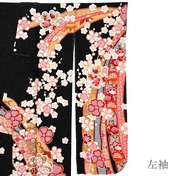 (新古品)お仕立て上がり 振袖単品 「黒地　雪芝に梅」 振り袖 着物 レディース 成人式 結婚式 結納 パーティー 晴れ着 (メール便不可)の画像