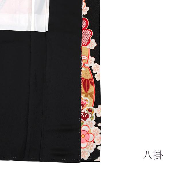 (新古品)お仕立て上がり 振袖単品 「黒地　雪芝に梅」 振り袖 着物 レディース 成人式 結婚式 結納 パーティー 晴れ着 (メール便不可)の画像