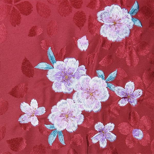 (Prices down)(中古品)袴 単品 「赤 ぼかし 桜の刺繍 M/L」 卒業式 袴 レディース 行燈袴 女性用袴単品 貸衣装処分 レンタル処分品 (メール便不可)ss2206hkm10|kimonomachi|03