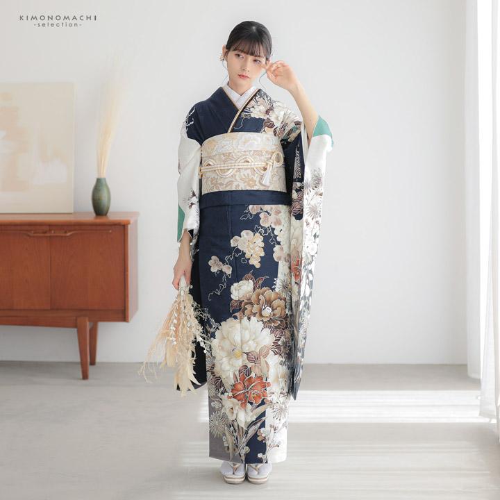 京くみひも 帯締め 振袖用 帯〆 正絹 単品「黒×白・赤×白・紫×白・白