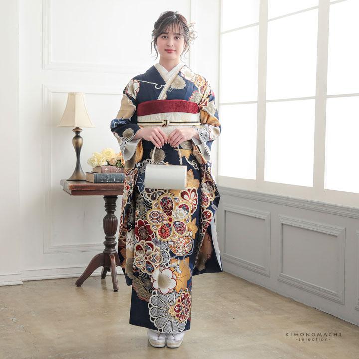 京くみひも 帯締め 振袖用 帯〆 正絹 単品「黒×白・赤×白・紫×白・白