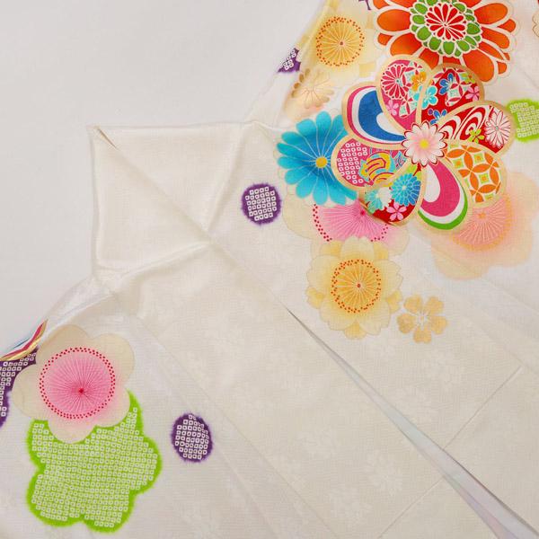 未仕立て 振袖 22点セット「白×赤 松桜梅菊」仮絵羽 振り袖 正絹