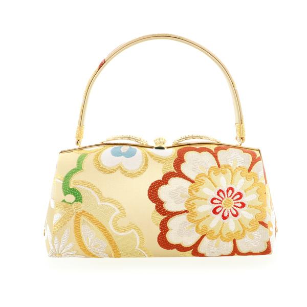 ✨極美品❤️✨振袖用バッグ/世美庵 /成人式/振袖 /金/ゴールド/花柄/がま口 振袖 草履バッグセット 成人式 世美庵 金 ゴールド 唐花 桜 螺鈿