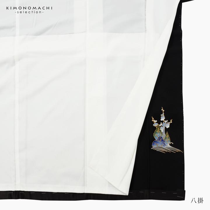 黒留袖 単品 正絹 五三桐 家紋入り 仕立て上がり NO34956 黒留袖 単品 正絹 五三桐 家紋入り 仕立て上がり NO34956の通販 by