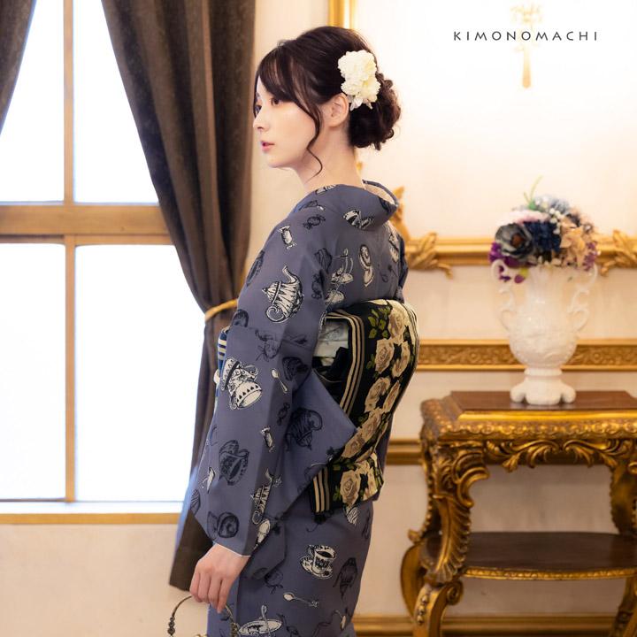 KIMONOMACHI 洗える着物 袷着物単品「アフタヌーンティー ウィスタリア