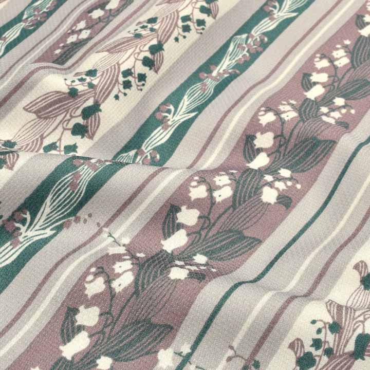 羽織 単品 KIMONOMACHI オリジナル「縞すずらん パープル×グリーン」ポリエステル 洗える羽織 きもの福袋から飛び出したオリジナル羽織 京都きもの町オリジナル カジュアル着物【メール便不可】ss2512hor10 KIMONOMACHI 羽織 単品 オリジナル「縞すずらん パープル×グリーン