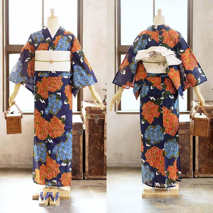 浴衣 セット レディース 女性 綿絽浴衣セット 浴衣2点セット 浴衣＋帯