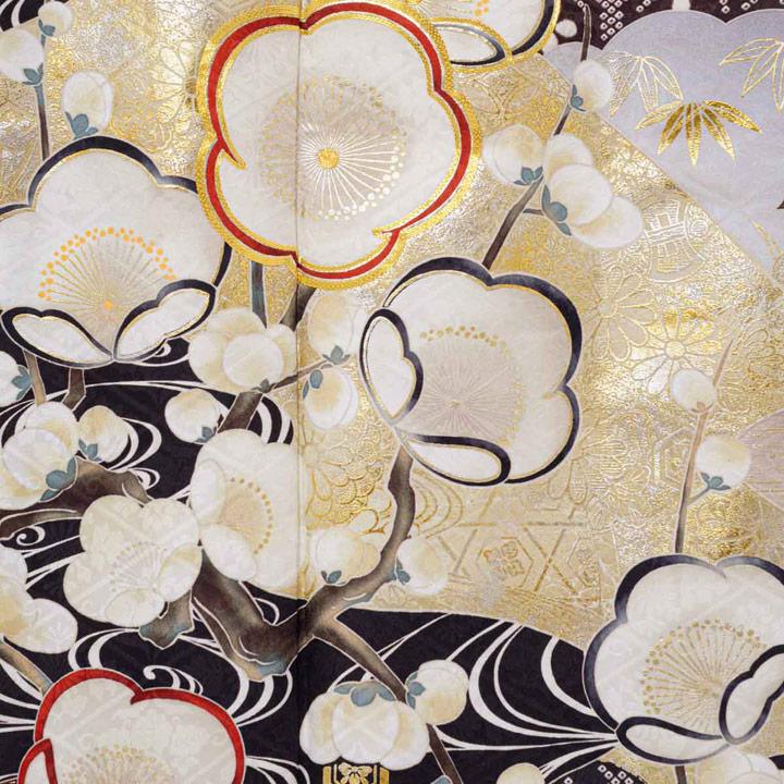 未仕立て 振袖 22点セット「SACRA 白 梅椿に霞」仮絵羽 振り袖 正絹