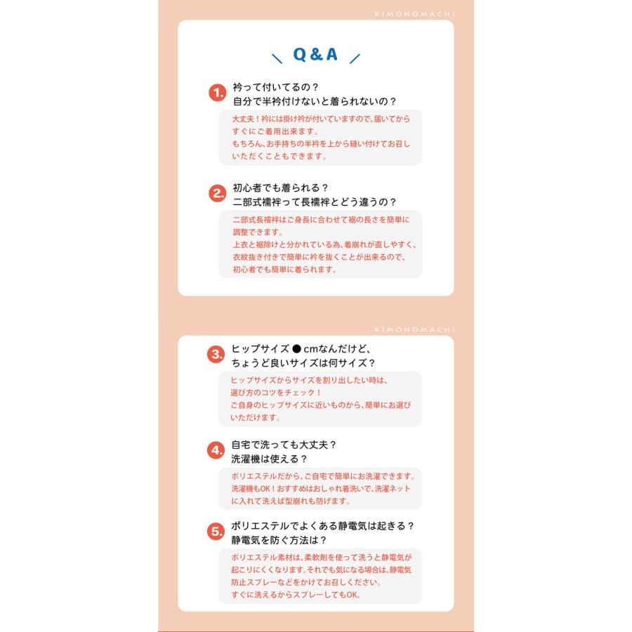 二部式長襦袢 洗える カラー襦袢 吸水速乾 CoolPass レディース 長襦袢