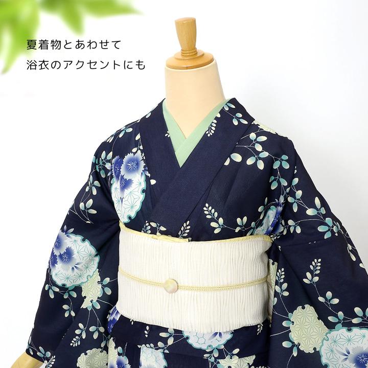 4L 洗える 長襦袢 白藍 二部式長襦袢 洗える カラー襦袢 吸水速乾 CoolPass レディース