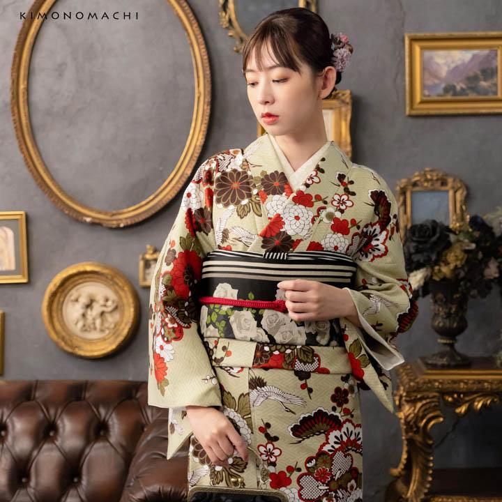 KIMONOMACHI 京袋帯 単品 数量限定 オリジナル「黒 アンティークローズ