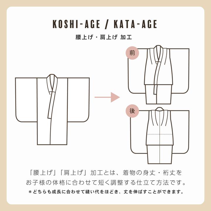 KIMONOMACHI 七五三 男の子 5歳 着物 単品「ラインカラー 黄色×薄香」5