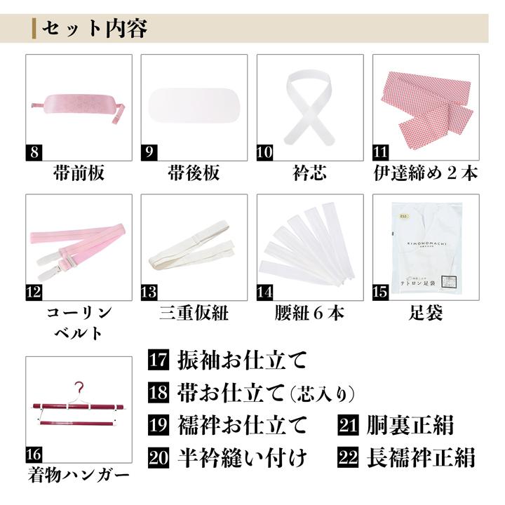 未仕立て 振袖 22点セット「OLD&NEW 振袖仮絵羽 牡丹ブーケ/紺」仮絵羽