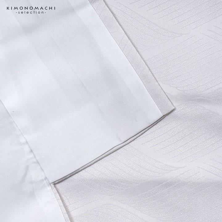 二尺袖着物 単品 絵羽「白鼠色 雲取りに四季花、御所車」Fサイズ お