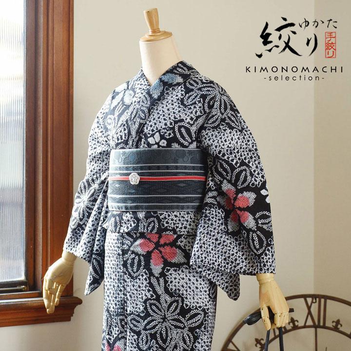 有松絞り浴衣花しぼり