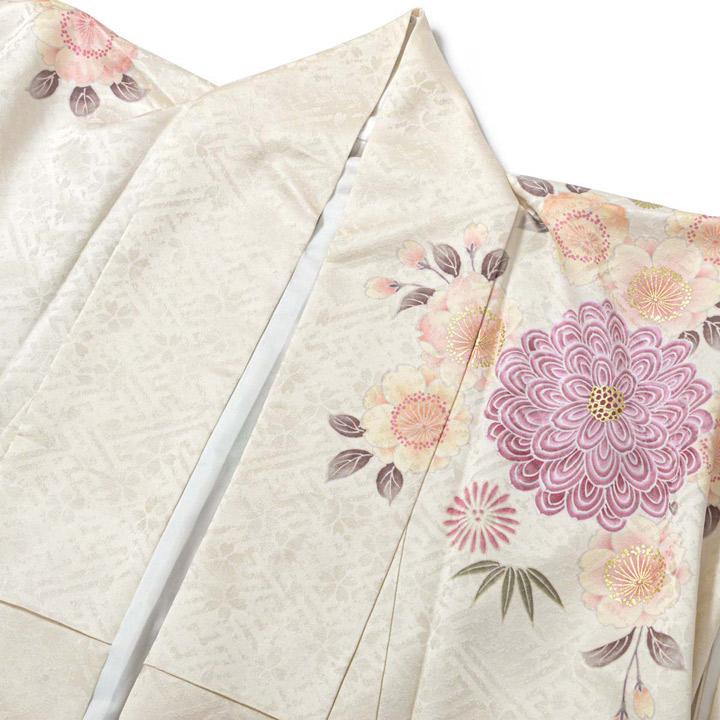 未仕立て 振袖 22点セット「九重×中村里砂 クリーム 蜀江文に菊」仮絵