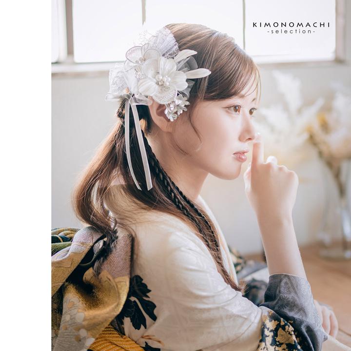 髪飾り 成人式 花髪飾り Uピン 11点セット フラワーポット「金