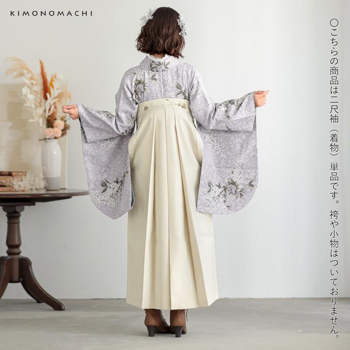 KIMONOMACHI 二尺袖着物 単品「アラベスクに南天 藤色」KIMONOMACHI