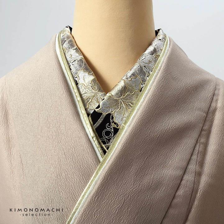 刺繍 半衿 単品 silelly シルエリー「リリー ブラック」日本製 刺繍