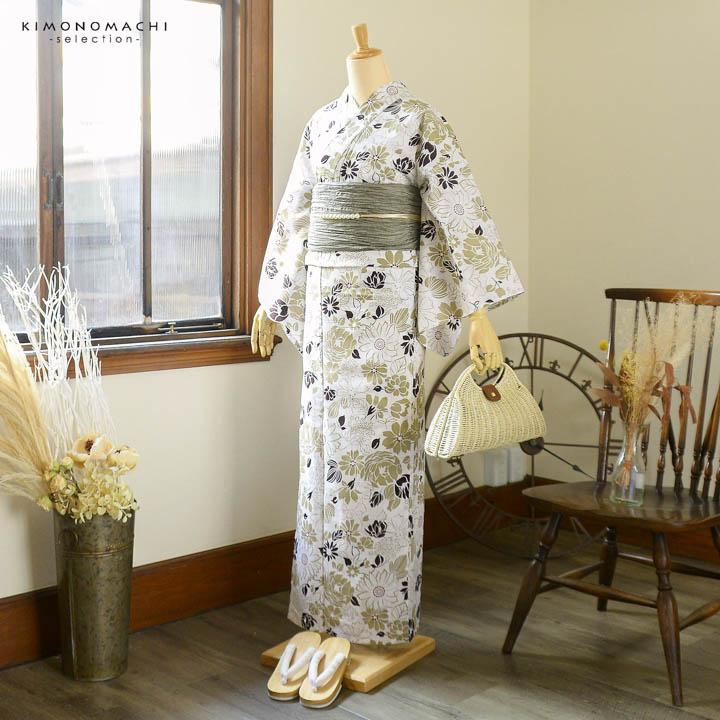 ブランド浴衣単品 花咲音(KASANE) レディース 浴衣 単品「オフホワイト