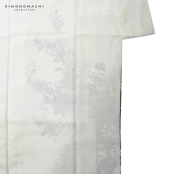 訪問着 お仕立て上がり 単品「白 唐花」礼装 ポリエステル 訪問着 結婚式 パーティー 祝賀会 入学式 卒業式 袷 プレタ 仕立てあがり(メール便不可)の画像