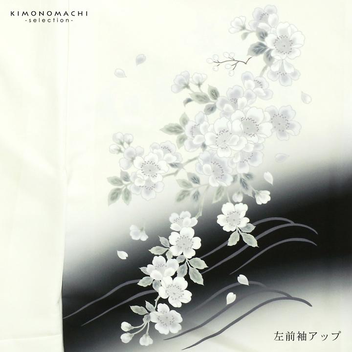 訪問着 お仕立て上がり 単品「ミルキーホワイト 野ばら」礼装 ポリエステル 訪問着 結婚式 パーティー 祝賀会 入学式 卒業式 袷 プレタ (メール便不可)の画像