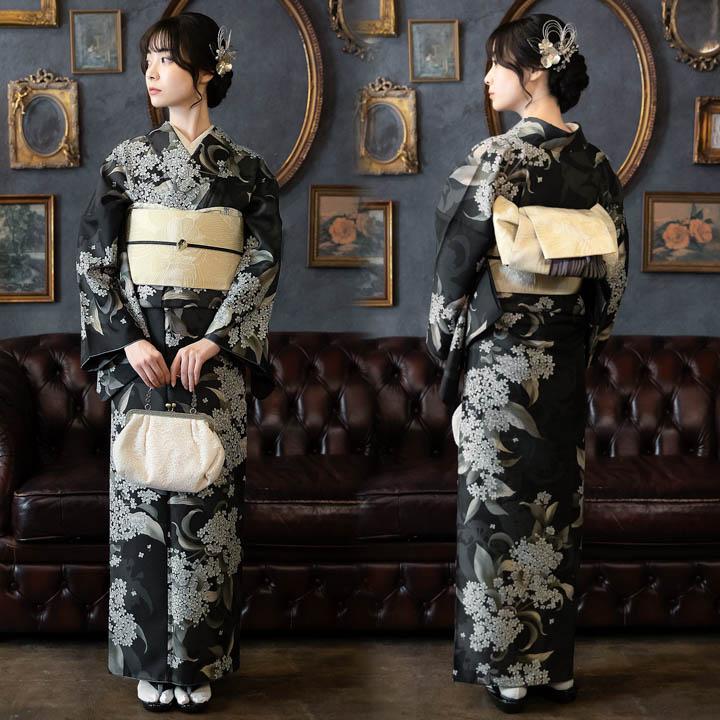 半幅帯 オルザ oluza oruza 単品「菊花 生成り色・鉄色・青碧・薄藤色