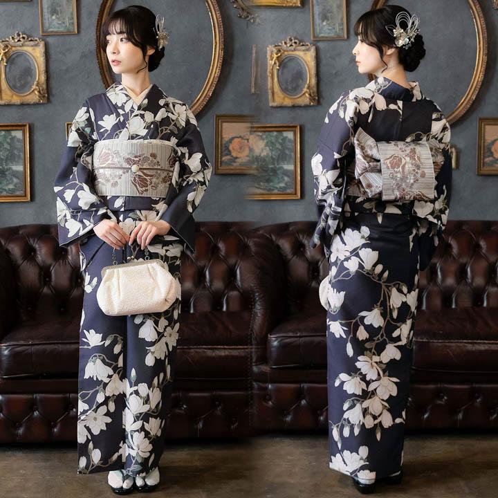 半幅帯 オルザ oluza oruza 単品「チューリップ 白×小豆色・紺×黄