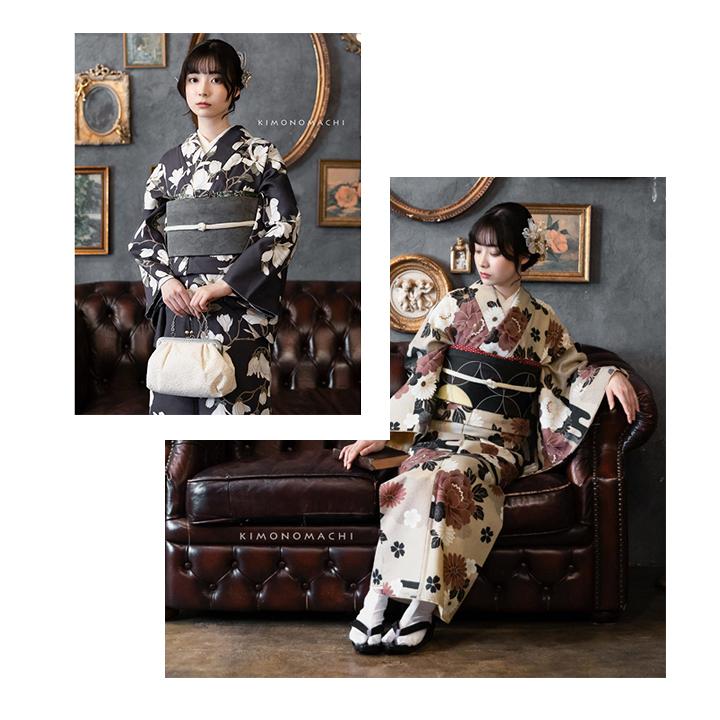 KIMONOMACHI 洗える着物 単品 大きいサイズ 「袷着物単品 全8柄