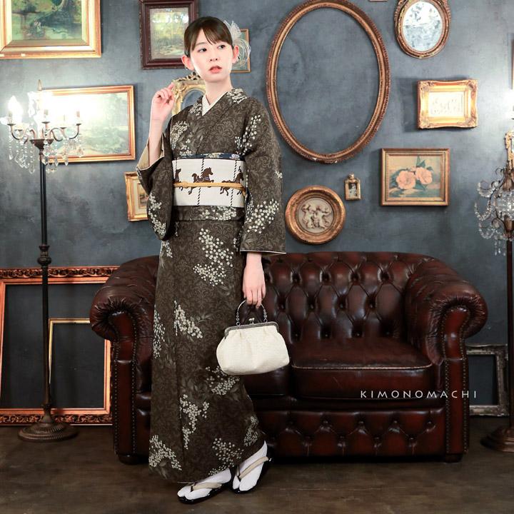 KIMONOMACHI 洗える着物 単品 大きいサイズ 「袷着物単品 全12柄