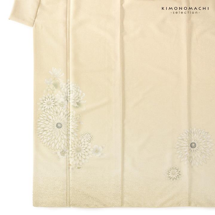 訪問着 お仕立て上がり 単品 JAPAN STYLE「練色 むじな菊」 日本製 礼装 ポリエステル 訪問着 結婚式 パーティー 祝賀会 入学式 卒業式 (メール便不可)の画像