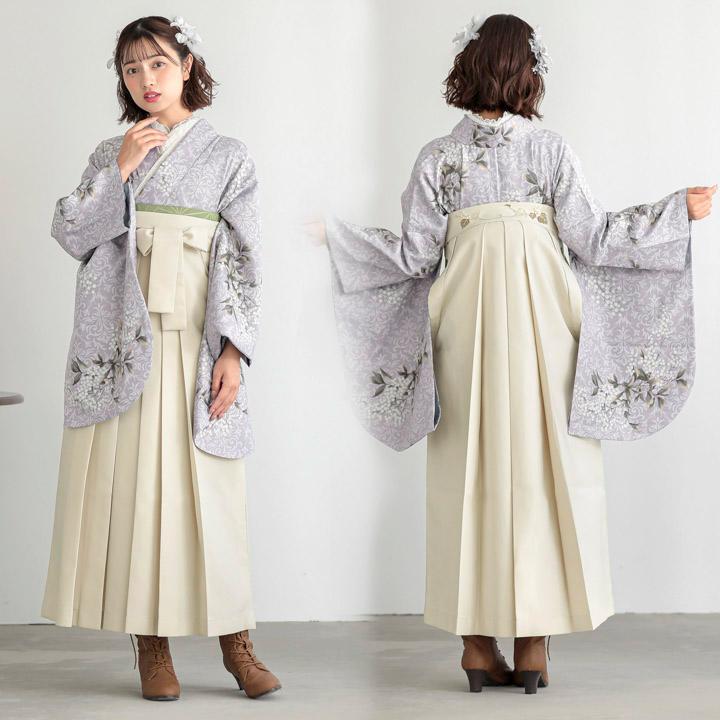 袴 セット 卒業式 女性 4点セット「二尺袖+刺繍袴+袴下帯+襦袢」卒業式