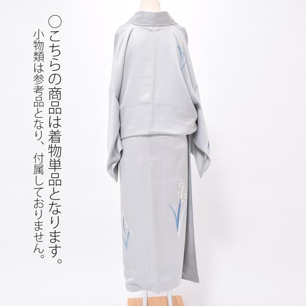 （Prices down3）(中古品)仕立て上がり 訪問着 「アイスグレー 鈴蘭」 袷 正絹 (メール便不可)＜T＞_1