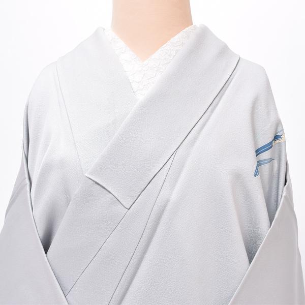 （Prices down3）(中古品)仕立て上がり 訪問着 「アイスグレー 鈴蘭」 袷 正絹 (メール便不可)＜T＞_6