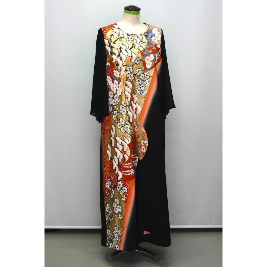 077一点物の正絹留袖ドレス【留袖ドレス 着物リメイクドレス 和ドレス