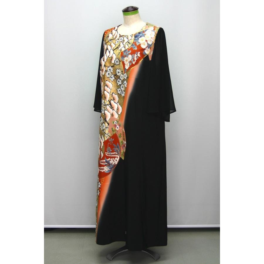 077一点物の正絹留袖ドレス【留袖ドレス 着物リメイクドレス 和ドレス