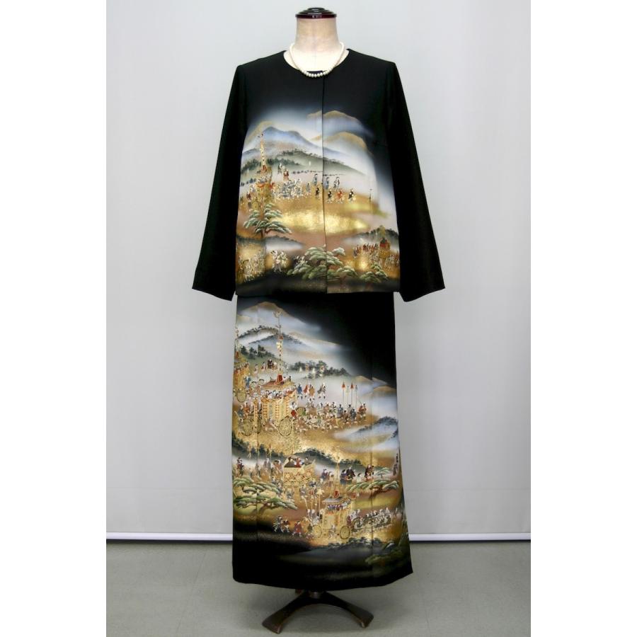 着物ドレス 160一点物の正絹留袖ドレス【着物ドレス 和ドレス 結婚式 参列 母親