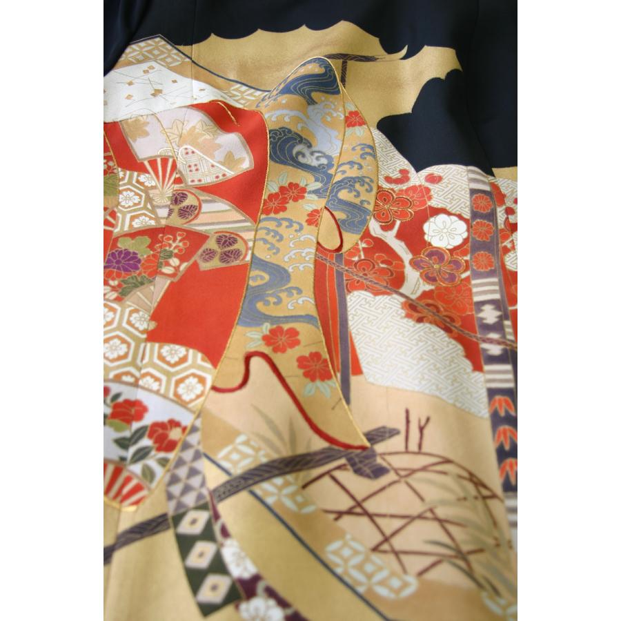 195 一点物の正絹留袖ドレス【着物リメイクドレス 和ドレス 結婚 195 一点物の正絹留袖ドレス【着物リメイクドレス 和ドレス 結婚